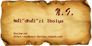 Nádházi Ibolya névjegykártya