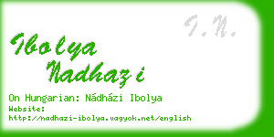 ibolya nadhazi business card